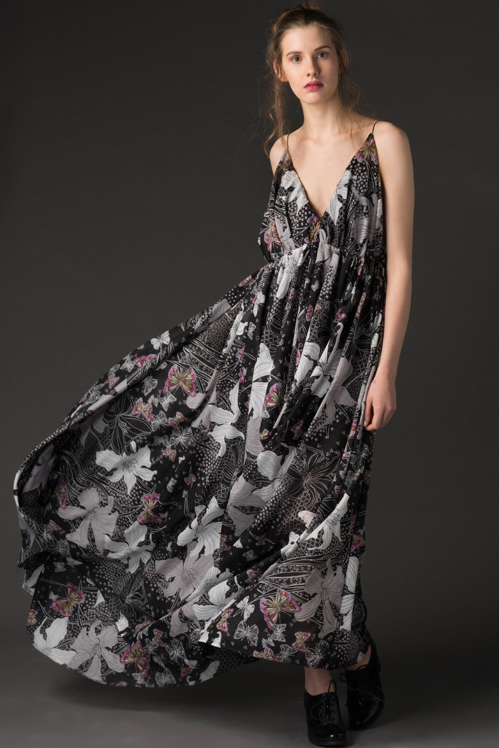 Sonja - Printed Maxi Dress - Oscar Mendoza