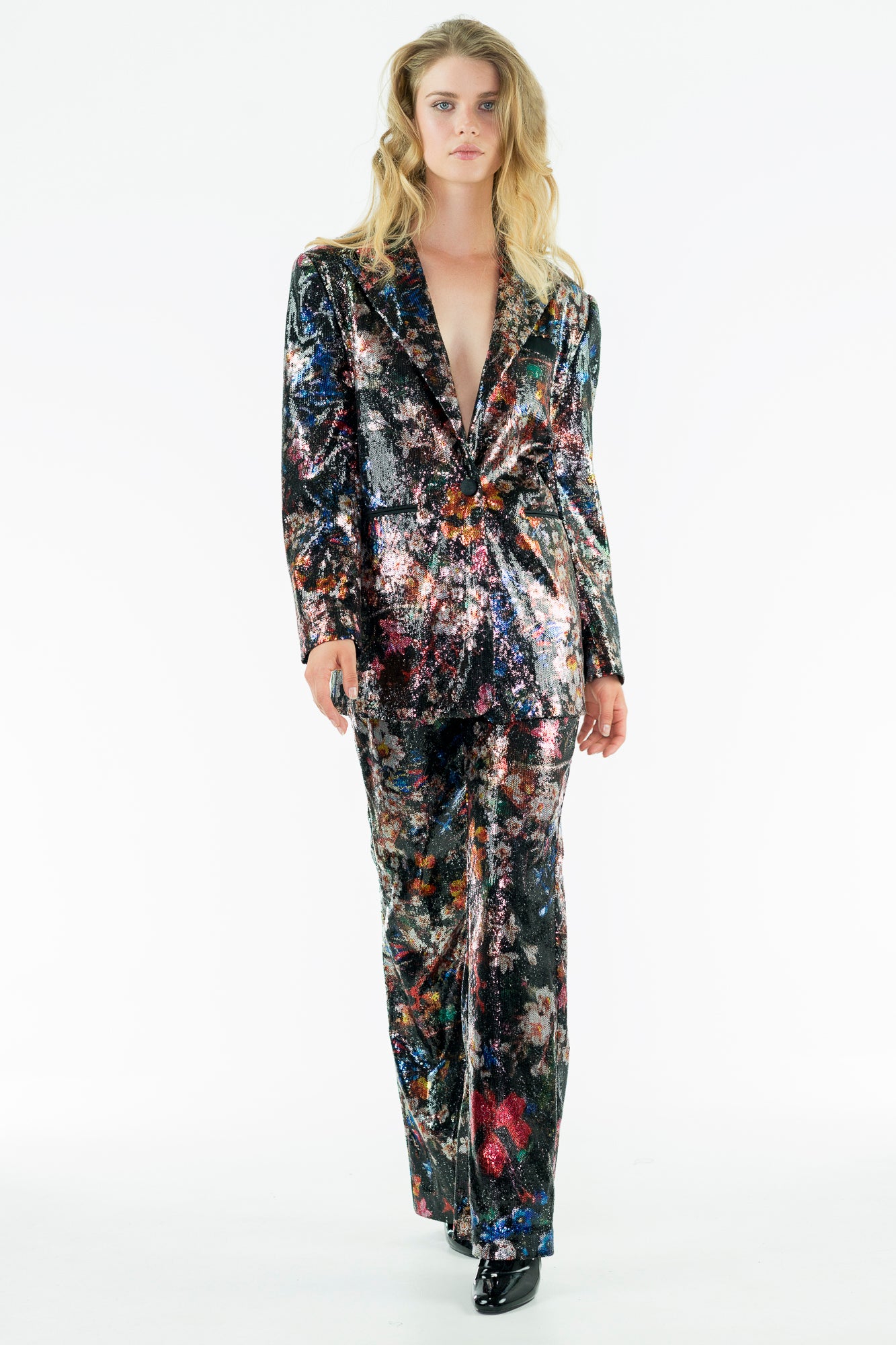 MATRIX - Sequins Printed Women tailored Suit - Oscar Mendoza